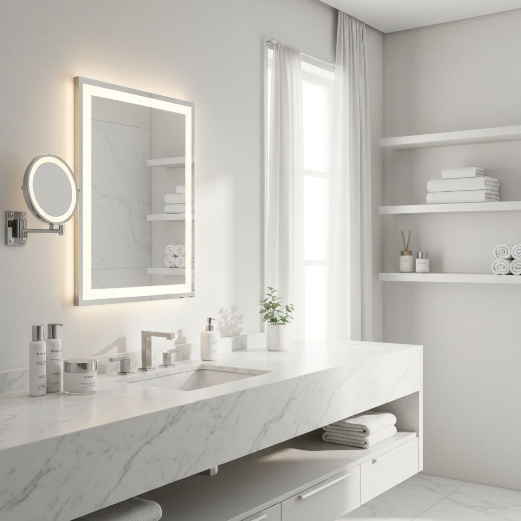 Baño de lujo con productos de belleza